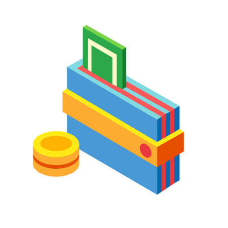 Budget symbol vector illustration in isometric designのイラスト素材