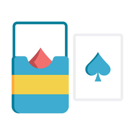 Card deck vector illustration in flat color designのイラスト素材