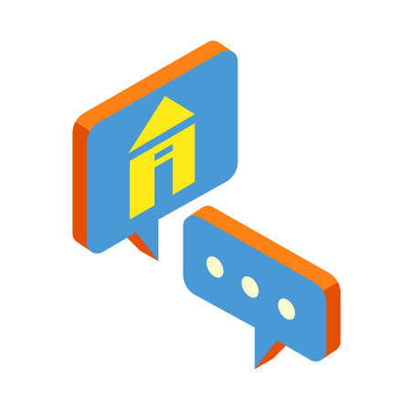 Property consult vector illustration in isometric designのイラスト素材