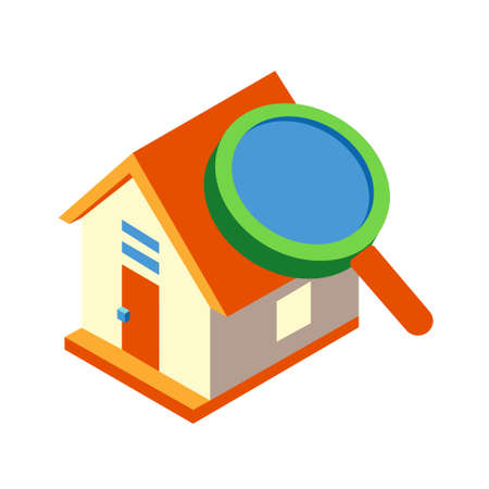 Property inspection vector illustration in isometric designのイラスト素材