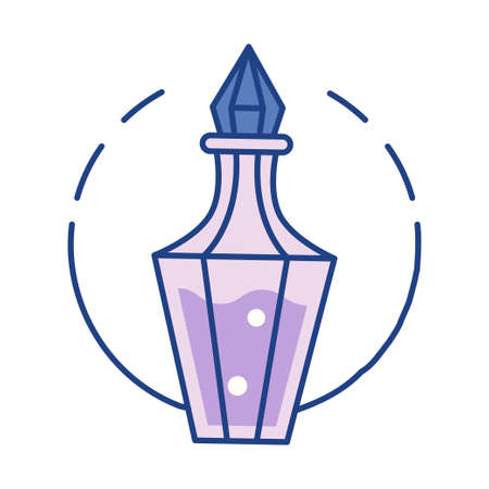 Potion Icon In Line Color Design Vector Illustrationのイラスト素材