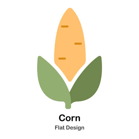 Corn Flat Illustrationのイラスト素材
