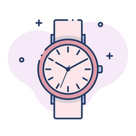 Watch vector illustration in line color design