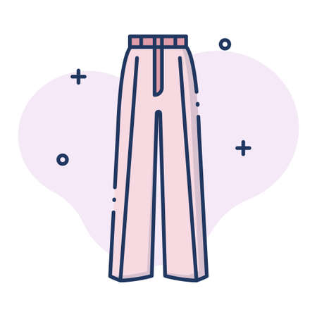 Trouser women vector illustration in line color designのイラスト素材