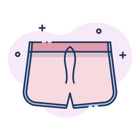 Swim shorts vector illustration in line color designのイラスト素材