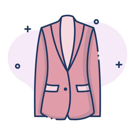 Blazer vector illustration in line color designのイラスト素材