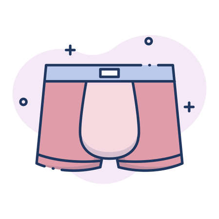 Underwear vector illustration in line color designのイラスト素材