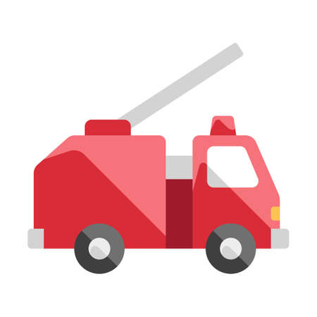 Fire truck vector illustration in flat color designのイラスト素材