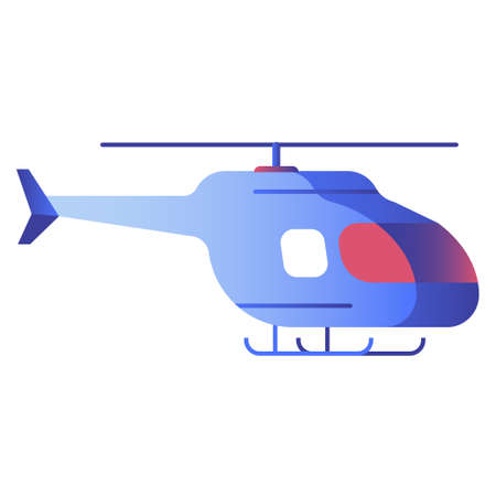A helicopter vector illustration in gradient designのイラスト素材