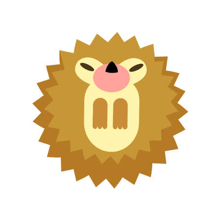 Puffy hedgehog vector illustration in flat color designのイラスト素材