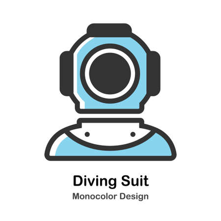 Ancient Diving Suit Icon In Monocolor Design Vector Illustrationのイラスト素材