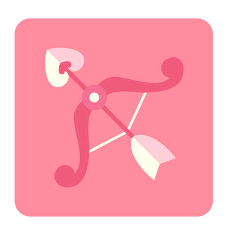 Bow and arrow icon in flat color design vector illustrationのイラスト素材