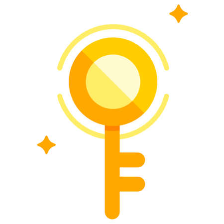 A key vector illustration in flat color designのイラスト素材