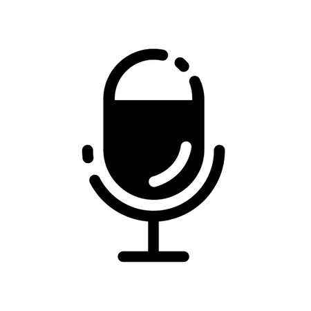 A microphone vector illustration in solid color designのイラスト素材