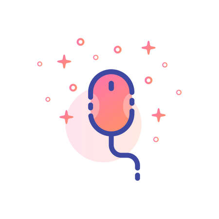 Mouse controller vector illustration in line color designのイラスト素材