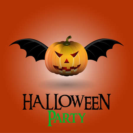Halloween party,drawn Halloween symbols pumpkin,logo design, vector illustrationのイラスト素材