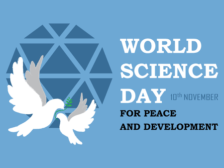 World Science Day for Peace and Development on November 10 Backgroundのイラスト素材