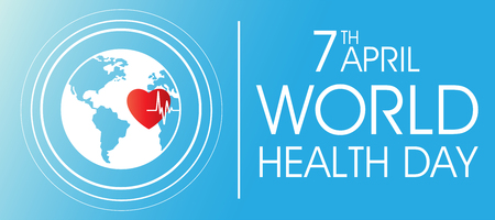 World health day on April 7 banner designのイラスト素材