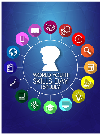 youth skills day backgroundのイラスト素材