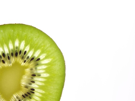 slice kiwi isolated an white background の写真素材