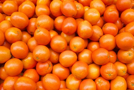 fresh orange sell in the market の写真素材