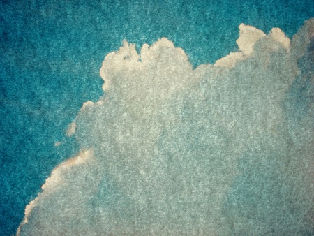 ink smear on old paper seem like a cloud の写真素材