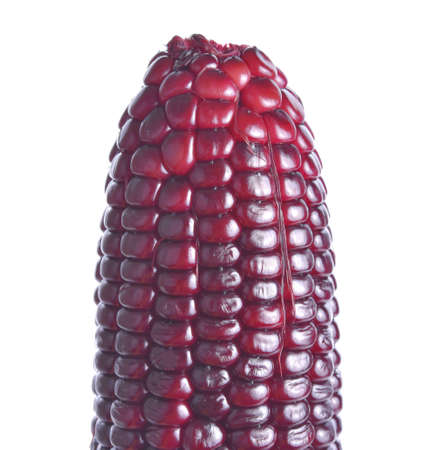 Purple corn on a white background