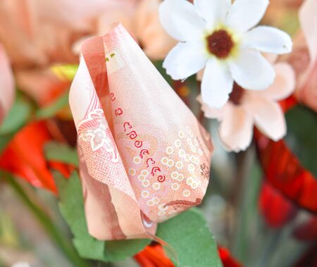 Flower banknotesの写真素材