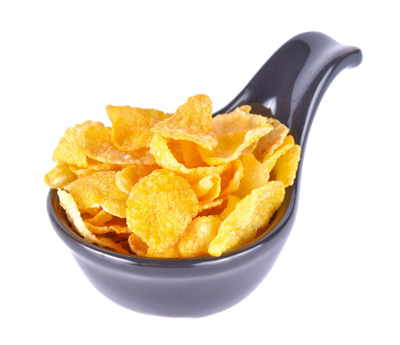 corn flakes isolated on white background