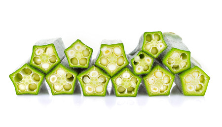 Roselle pods on white backgroundの写真素材