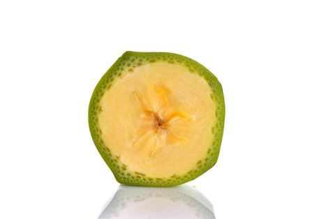 Banana on a white backgroundの写真素材