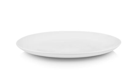 White plate on white backgroundの写真素材