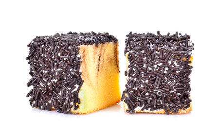 Chocolate Cake on white background
