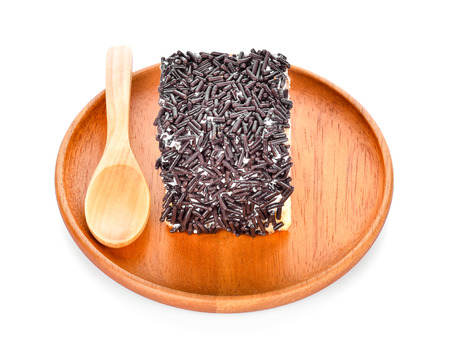 Chocolate Cake on white backgroundの写真素材