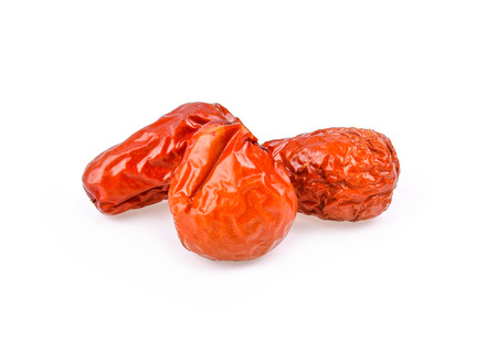 Chinese jujube on white backgroundの写真素材