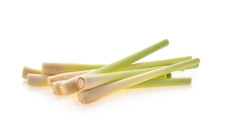 lemon grass isolated on white backgroundの写真素材