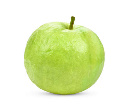 Fresh guava isolated on a white backgroundの写真素材