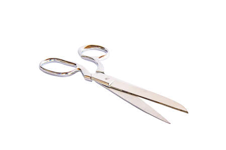 Closed up steel scissorsの写真素材