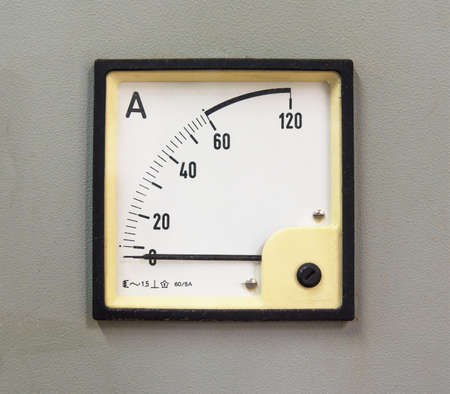 Old analog ammeter gauges.の写真素材