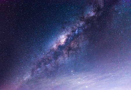 Clearly milky way on night sky.の写真素材
