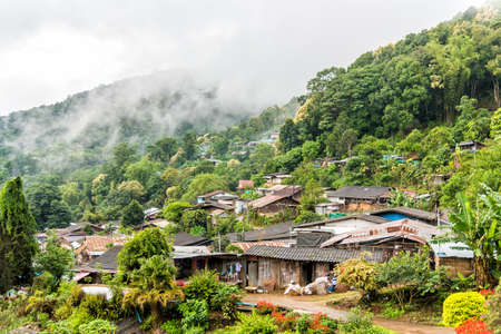 Hmong village in Northern of Thailand.の写真素材