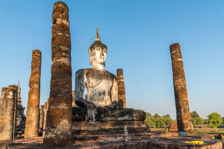 Sukhothai Historical Park, World heritage site in Thailand.の写真素材