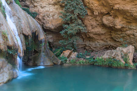 Kor Luang waterfall in Lamphun thailandの写真素材
