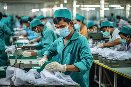 Factory workers play a crucial role in manufacturing processes, operating machinery, assembling products, and maintaining production lines. Generated with AIの素材