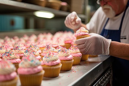 charming chocolaterie, ice cream, candy,bakery,cake,skilled employees passionately handcraft exquisite ,Generated with AIの素材