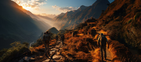 Travelers exploring tourist destinations around the world, capturing the beauty of diverse cultures, stunning landscapes, and iconic landmarks. Generated with AIの素材