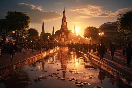 Travelers exploring tourist destinations around the world, capturing the beauty of diverse cultures, stunning landscapes, and iconic landmarks. Generated with AIの素材