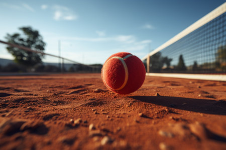 Tennis: Two athletes engage in an intense rally, gracefully swinging their tennis rackets.Generated with AIの素材