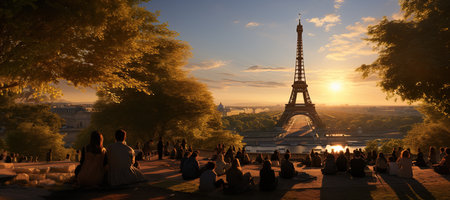 Travelers exploring tourist destinations around the world, capturing the beauty of diverse cultures, stunning landscapes, and iconic landmarks. Generated with AIの素材