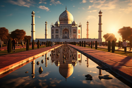 Travelers exploring tourist destinations around the world, capturing the beauty of diverse cultures, stunning landscapes, and iconic landmarks. Generated with AIの素材